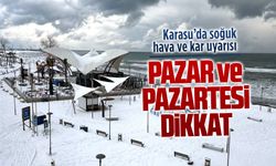 Karasu’da soğuk hava etkisini arttırıyor