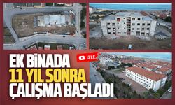 Karasu MYO ek binasında 11 yıl sonra çalışma başladı