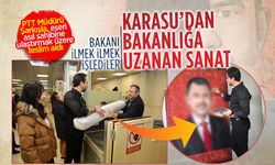 Ressam Uğur Aydın, eşiyle birlikte Bakan Murat Kurum’u halıya resmetti