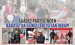 Saadet Partisi’nden Atatürk Bulvarı’nda çorba ve balon ikramı