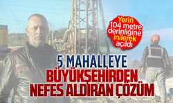 Yerin 104 metre altından çıkarılan içme suyu Karasu’da 5 mahalleye iletilecek