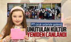 Minik öğrenciler ilk mektuplarını PTT ile gönderdi