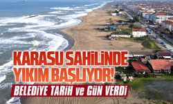 Tarih verildi… Karasu sahilinde yıkım başlıyor