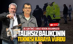 İki gün önce sahilde cansız bedeni bulunan balıkçının teknesi karaya vurdu