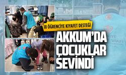 Akkum’da 18 öğrenciye bayramlık gibi destek