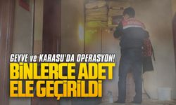 Karasu ve Geyve’de binlerce kaçak makaron ve tütün ele geçirildi