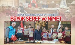 Müftü Dr. Çobanoğlu hafızları makamında ağırladı