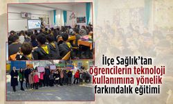 Karasu İlçe Sağlık Müdürlüğü’nden öğrencilere teknoloji kullanımına yönelik farkındalık eğitimi