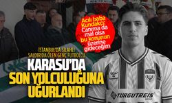 İstanbul’da silahlı saldırıda ölen genç futbolcu, Karasu’da son yolculuğuna uğurlandı