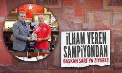 Karasu’nun gururu Ali Turan’dan Başkan Sarı’ya ziyaret