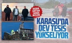 Başkan İshak Sarı, asfalt plenti sahasında incelemelerde bulundu