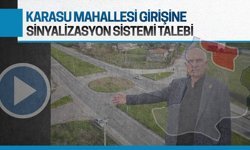 Karasu kavşağındaki göbeğe trafik ışığı talebi
