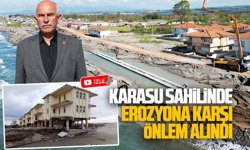 Karasu sahilini erozyondan koruyacak Sahil Koruma Duvarı çalışması başladı