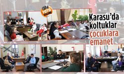 Karasu’da idare bir günlüğüne çocuklara emanet