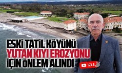 Eski tatil köyünü yutan kıyı erozyonu için önlem alındı