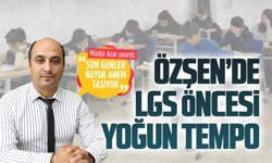 Özşen’de öğrenciler yoğun tempoda LGS hazırlığını sürdürüyor
