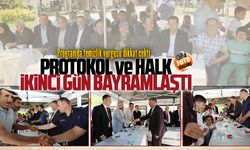 Karasu’da protokol ve halk ikinci gün bayramlaştı