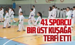 Karasu’da karateciler kuşak atladı
