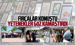 Atatürk Anadolu Lisesi resim sergisinde eserler göz kamaştırdı
