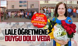 30 yıllık eğitim emektarı Lale öğretmene duygu dolu veda