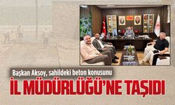 Başkan Murat Ali Aksoy, sahildeki beton için inceleme talep etti