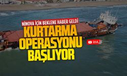 Karasu sahilindeki batık gemiyi kurtarma çalışmaları başlıyor