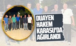 Mithat Kandil, Eski FIFA Hakemi Mustafa Çulcu’yu Karasu'da ağırladı