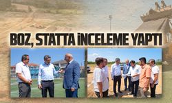 Boz, Karasu Stadı’nda incelemelerde bulundu