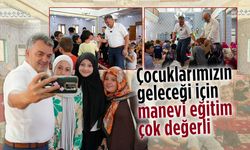 Başkan İshak Sarı, Kuzuluk Elmalı Camii'ndeki yaz Kur’an kursunu ziyaret etti