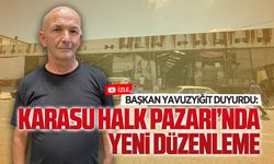 Karasu Halk Pazarı’nda yeni düzenleme