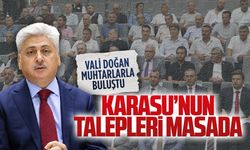 Vali Doğan Karasu’da muhtarlarla buluştu