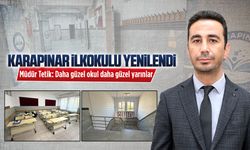 Karapınar İlkokulu yenilendi