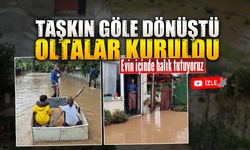 Karasu’nun Tuzla Mahallesi’nde taşkının ardından oltalı mizah