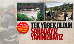 Başkan Alemdar, sel bölgesinde incelemede bulundu