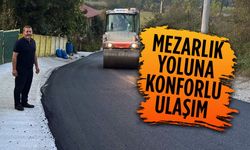 Karapınar’da mezarlık yoluna asfalt