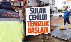 Karasu’da sel sonrası temizlik çalışmaları başladı