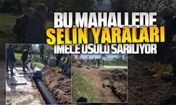Mahalle sakinleri kendi imkanlarıyla drenaj hattı döşedi