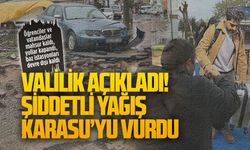 Valilik açıkladı! Şiddetli yağış Karasu’yu vurdu