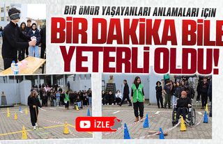 Öğrenciler, engellilerin yaşadığı zorlukları deneyerek tecrübe ettiler