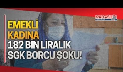 Emekli kadına SGK prim borcu şoku