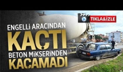 Engelli aracından kaçtı, mikserden kaçamadı