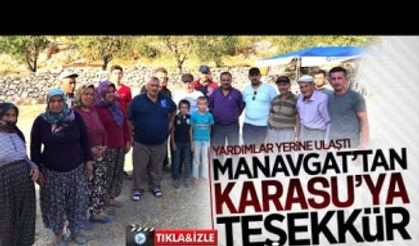 Manavgat’tan Karasu’ya teşekkür