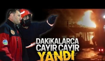 Yenimahalle’yi alevler aydınlattı