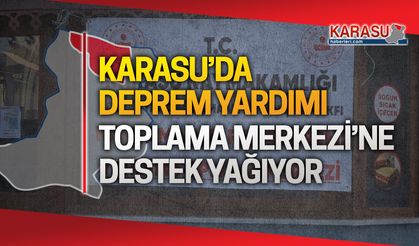 Karasu yardım toplama merkezine destek sürüyor