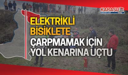 Elektrikli bisiklete çarpmadı, 25 metreden uçtu