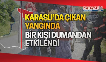 Karasu'da korkutan yangın, bir kişi dumandan etkilendi