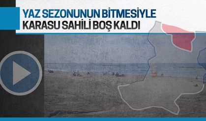 Yaz sezonu sona erdi, Karasu sahili boş kaldı