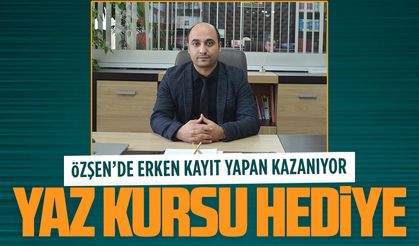 Özşen Özel Öğretim Kursu’nda erken kayıt yapan öğrencilere yaz kursu hediye