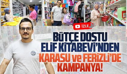 Bütçe dostu Elif Kitabevi’nden Karasu ve Ferizli’de kampanya