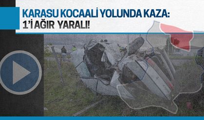 Karasu Kocaali yolunda kaza: 1’i ağır 2 yaralı!